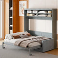 Queen Murphy Bed with Sofa 2 in 1 Design, Storage Solutions & Dual Piston Mechanism